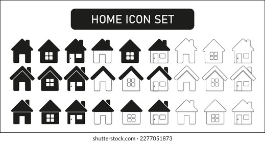 Set of house icon vector illustration