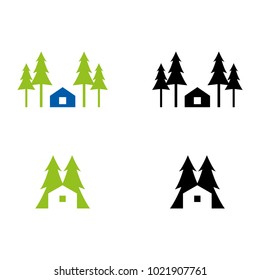 A set of house icons
