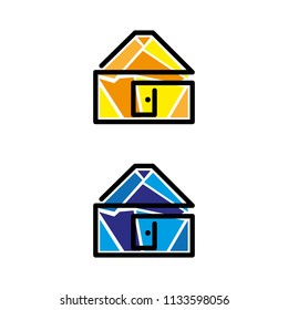 a set of house icons