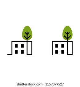 a set of house icons