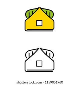 a set of house icons