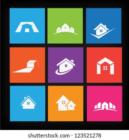 Set of house icons