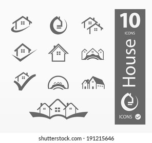 Set of house icons