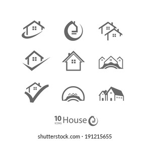 Set of house icons