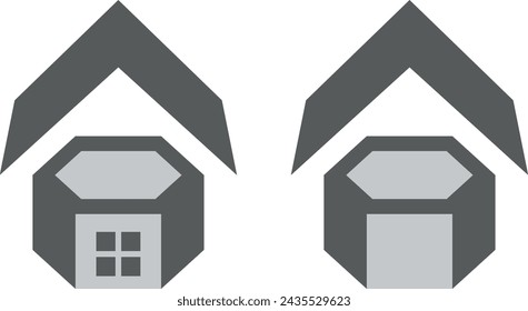 a set of house icons