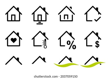 Set of house icons. Vector illustration