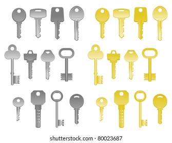 Set of house keys isolated on white. Jpeg version also available in gallery