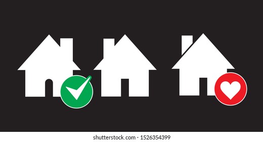 set of house logo design vector