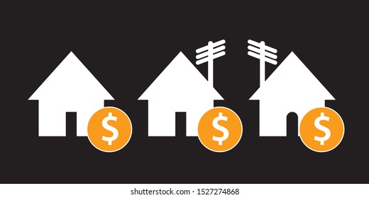 set of house logo design vector