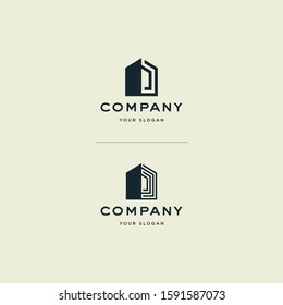 Set house logo vector icon illustration