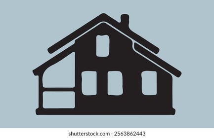 Set of house on white background, vector illustration stock illustration