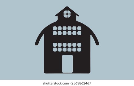 Set of house on white background, vector illustration stock illustration