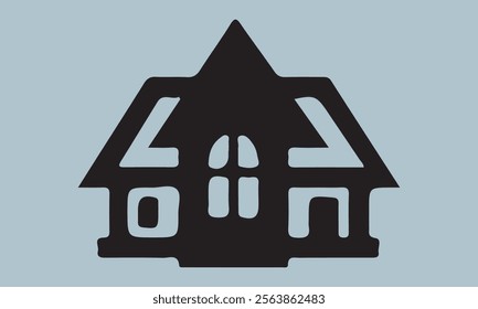 Set of house on white background, vector illustration stock illustration