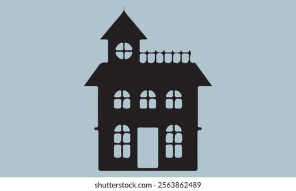 Set of house on white background, vector illustration stock illustration