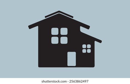 Set of house on white background, vector illustration stock illustration
