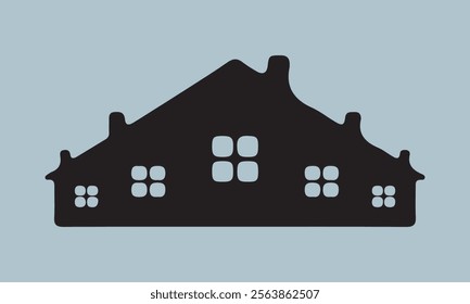Set of house on white background, vector illustration stock illustration