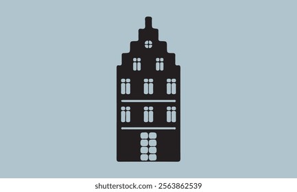 Set of house on white background, vector illustration stock illustration