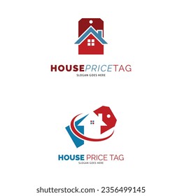 Set of House Price Tag Icon Vector Logo Template Illustration Design