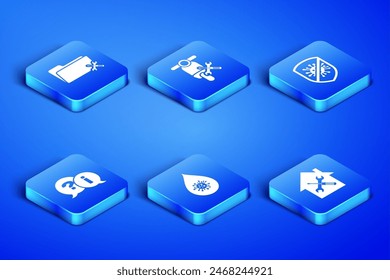 Set House service, Folder, Dirty water drop, Question and Exclamation, Scooter and Stop virus, bacteria icon. Vector