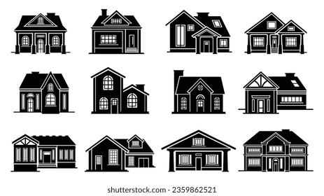 Set of House silhouettes collection