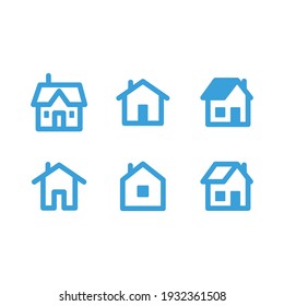 Conjunto de iconos vectoriales de la casa. Los símbolos de los clipart de las casas. Colección de pictogramas del hogar.
