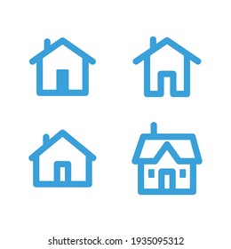 Set of house vector icons. Homes clipart symbols. Home pictogram collection.