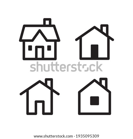 Set of house vector icons. Homes clipart symbols. Home pictogram collection.