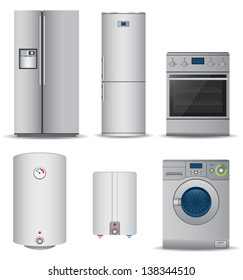 Set of household appliances