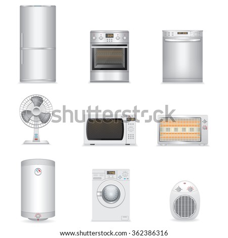 Set of Household Appliances