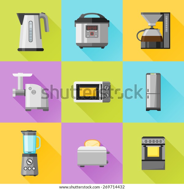 yellow microwave and kettle