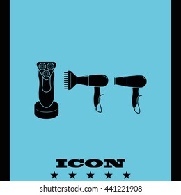 Set of household appliances icons.