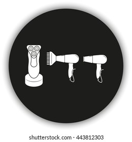 Set of household appliances icons.