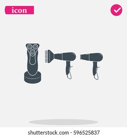 Set of household appliances icons.
