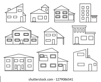 set of houses