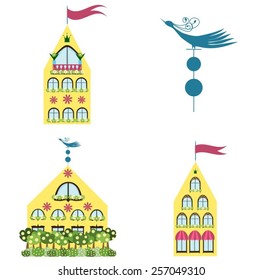 set of houses