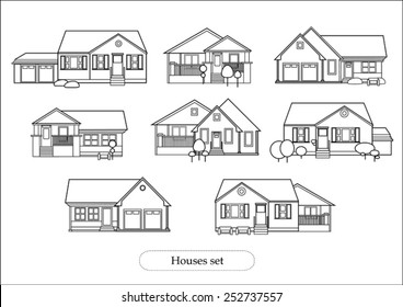 set  houses drawings