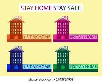 set of houses vector art, editable eps available	