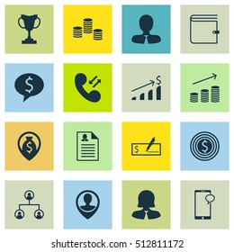 Set Of Hr Icons On Business Deal, Cellular Data And Tree Structure Topics. Editable Vector Illustration. Includes Trophy, Bank, Stacked And More Vector Icons.