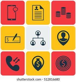 Set Of Hr Icons On Business Goal, Messaging And Money Topics. Editable Vector Illustration. Includes Tree, Stacked, Pin And More Vector Icons.