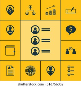 Set Of Hr Icons On Business Goal, Bank Payment And Coins Growth Topics. Editable Vector Illustration. Includes Opinion, Check, Map And More Vector Icons.