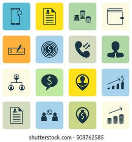 Set Of Hr Icons On Cellular Data, Female Application And Phone Conference Topics. Editable Vector Illustration. Includes Stacked, Tree, User And More Vector Icons.