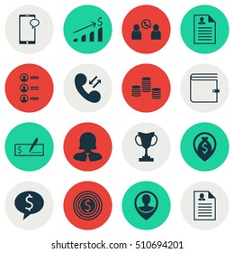 Set Of Hr Icons On Cellular Data, Phone Conference And Employee Location Topics. Editable Vector Illustration. Includes Call, Discussion, Resume And More Vector Icons.