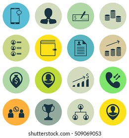 Set Of Hr Icons On Coins Growth, Messaging And Pin Employee Topics. Editable Vector Illustration. Includes Prize, Map, Applicants And More Vector Icons.