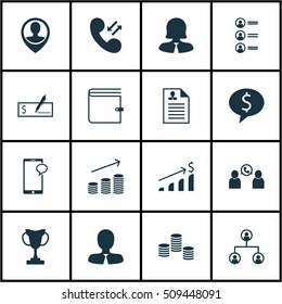 Set Of Hr Icons On Manager, Business Woman And Job Applicants Topics. Editable Vector Illustration. Includes Mobile, Call, Job And More Vector Icons.