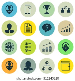 Set Of Hr Icons On Manager, Messaging And Business Woman Topics. Editable Vector Illustration. Includes Wallet, Male, Structure And More Vector Icons.