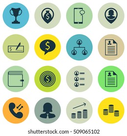 Set Of Hr Icons On Messaging, Money And Pin Employee Topics. Editable Vector Illustration. Includes Map, Dollar, Cash And More Vector Icons.