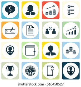 Set Of Hr Icons On Messaging, Coins Growth And Pin Employee Topics. Editable Vector Illustration. Includes Wallet, Success, Purse And More Vector Icons.