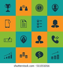 Set Of Hr Icons On Messaging, Business Deal And Job Applicants Topics. Editable Vector Illustration. Includes Map, Phone, Female And More Vector Icons.
