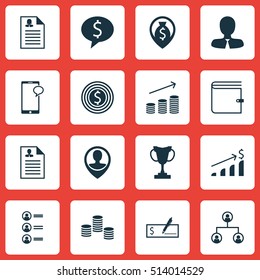 Set Of Hr Icons On Money, Manager And Messaging Topics. Editable Vector Illustration. Includes Male, Goal, Career And More Vector Icons.