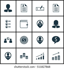 Set Of Hr Icons On Phone Conference, Bank Payment And Business Goal Topics. Editable Vector Illustration. Includes Employee, Resume, Stacked And More Vector Icons.